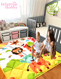 Show details for İnfant Hobby Giraffe Premium Kaydırmaz Taban %100 Pamuk Oyun Matı 140x140x2 cm Picture of İnfant Hobby Giraffe Premium Kaydırmaz Taban %100 Pamuk Oyun Matı 140x140x2 cm