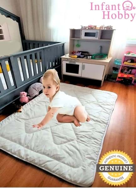 İnfant Hobby %100 Organik Pamuk Çift Taraflı Bebek Oyun Halısı & Oyun Matı resmi