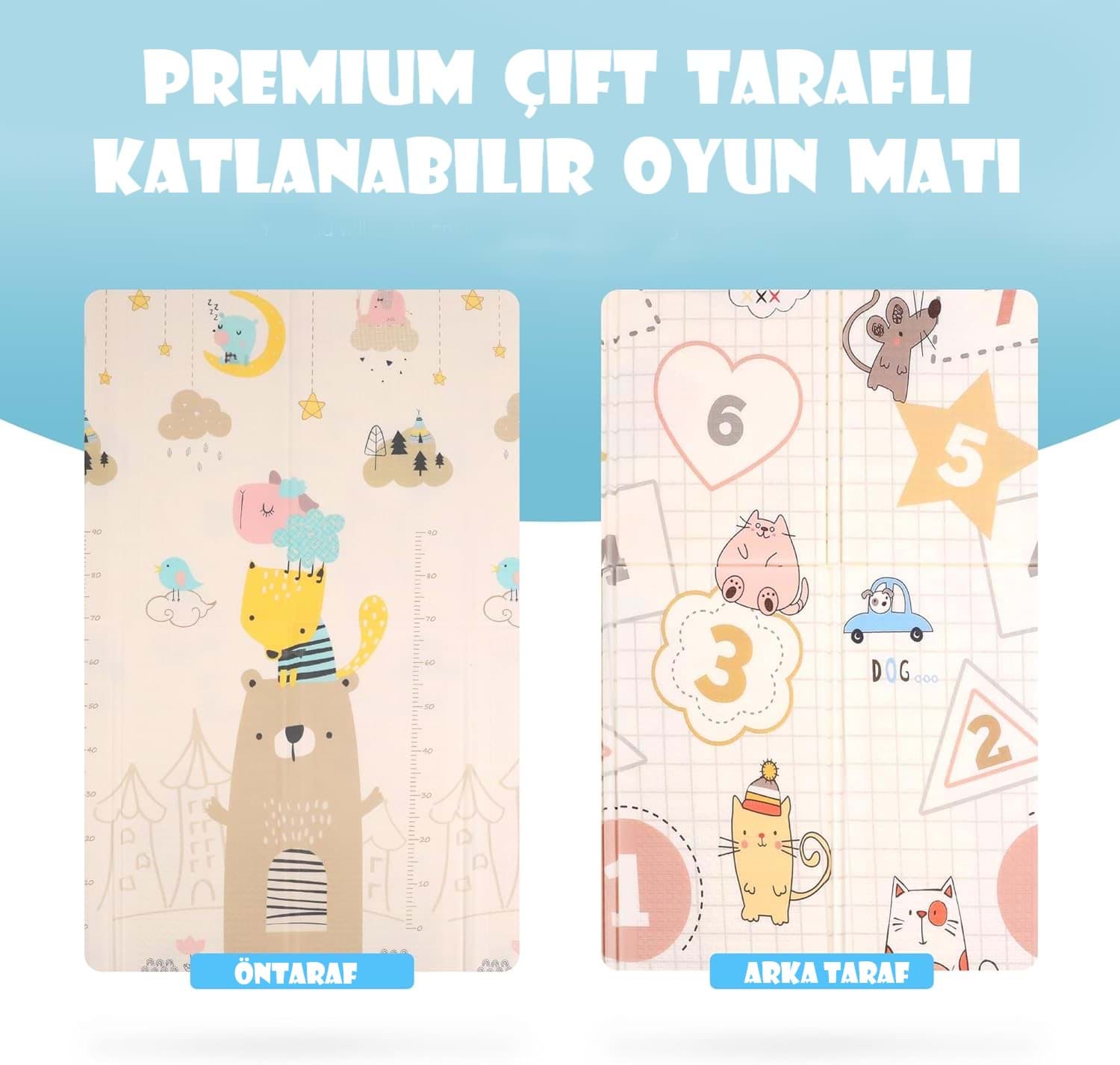 Picture of Numbers Premium Katlanabilir çift taraflı Oyun Matı Oyun Halısı 120x180x1 Cm 