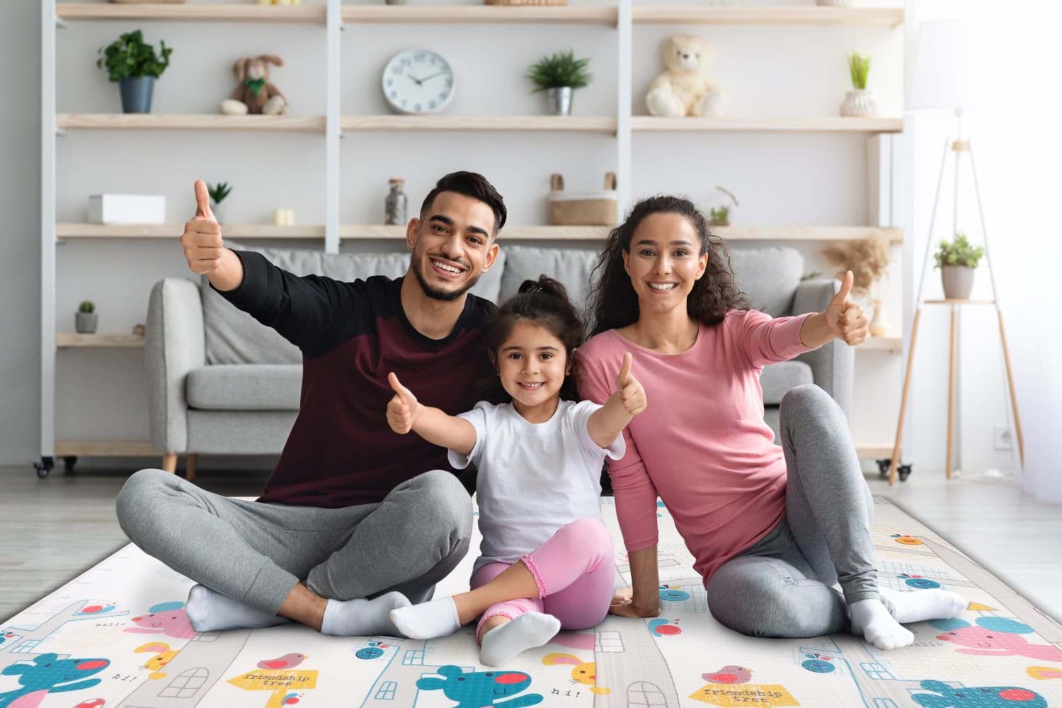 Amigos Premium Katlanabilir Oyun Matı Oyun Halısı 160x180x1 Cm ( Özel Koruyucu Kenar Biyeli ) resmi